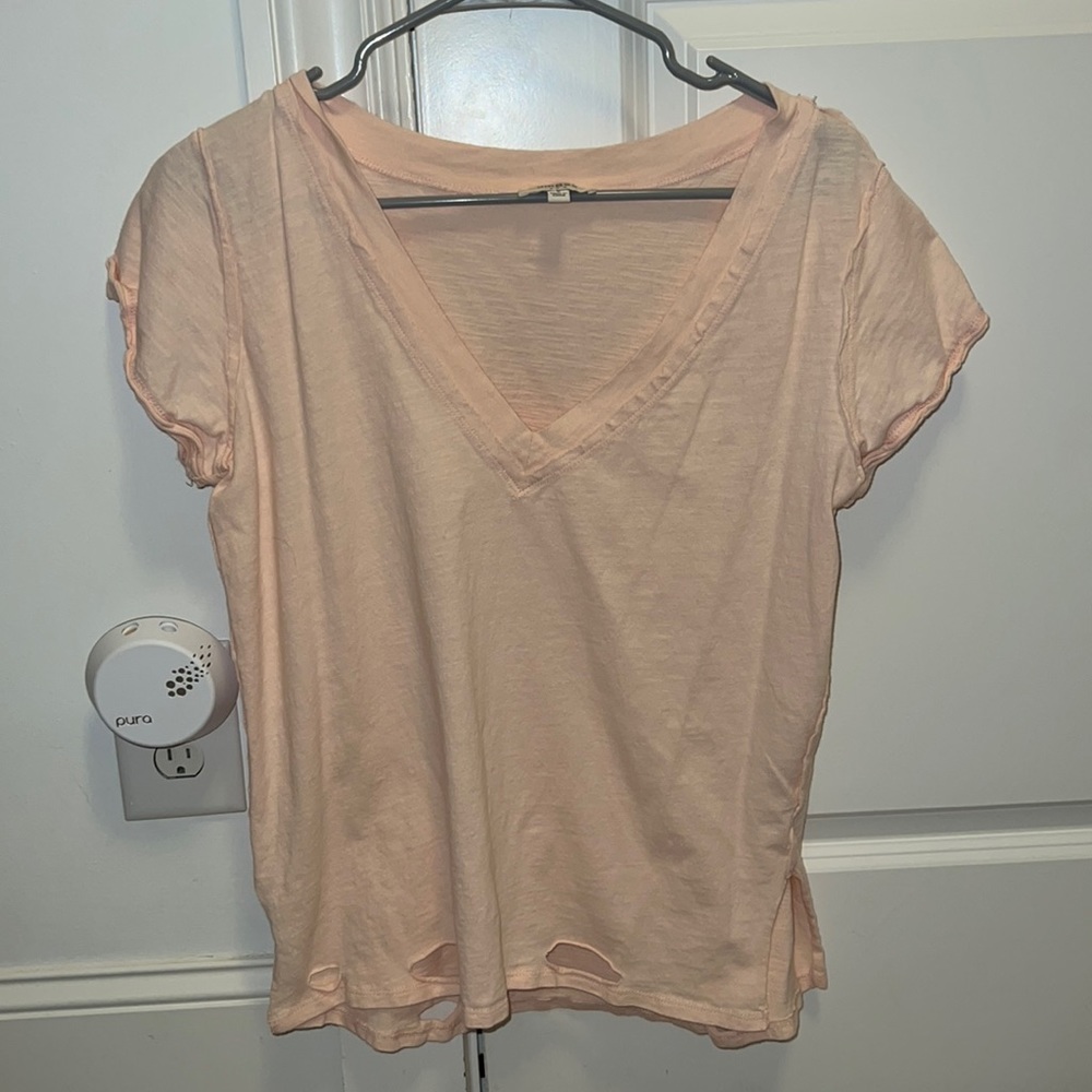 Peach Umgee V neck top